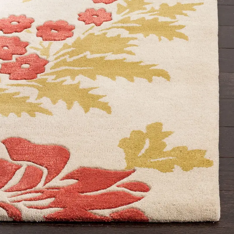 Handmade Floral Wool Carpet