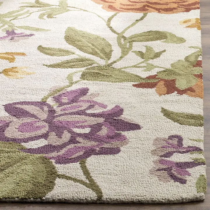 Handmade Floral Wool Carpet