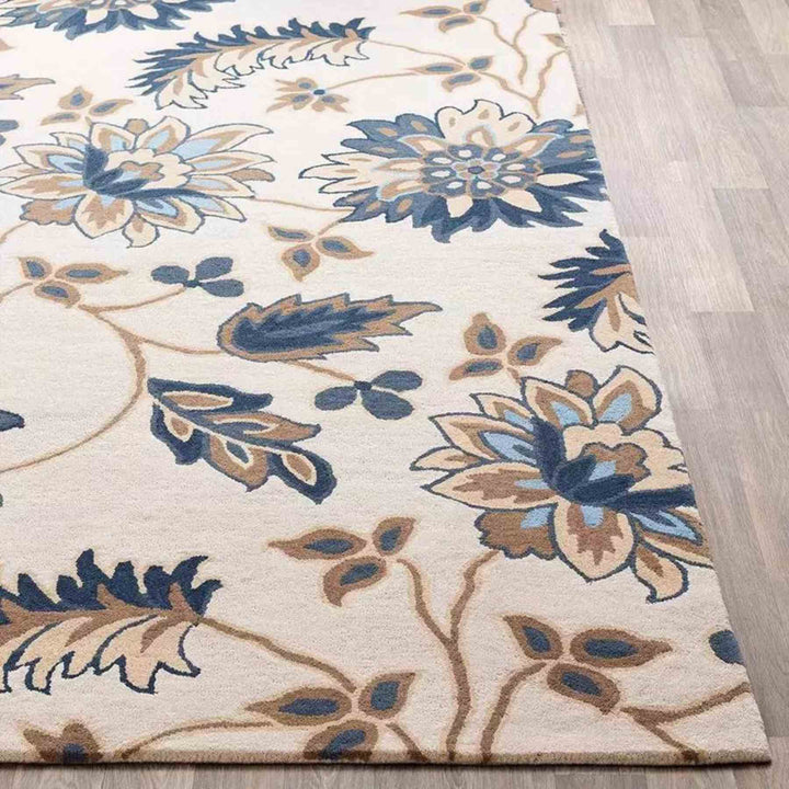 Hand Tufted Super Soft Floral Woolen Carpet